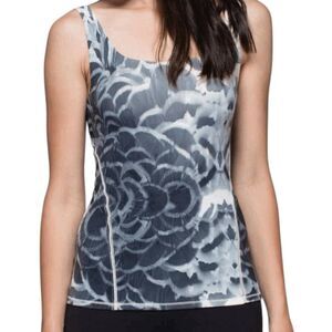 LULULEMON ATHLETICA Amala Tank In Pretty Plume Angel Wing Black Size 4